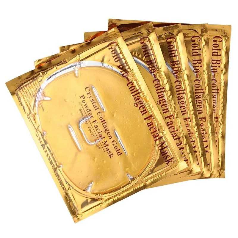 100% 24K Gold Pure Collagen Crystal Facial Mask for Female