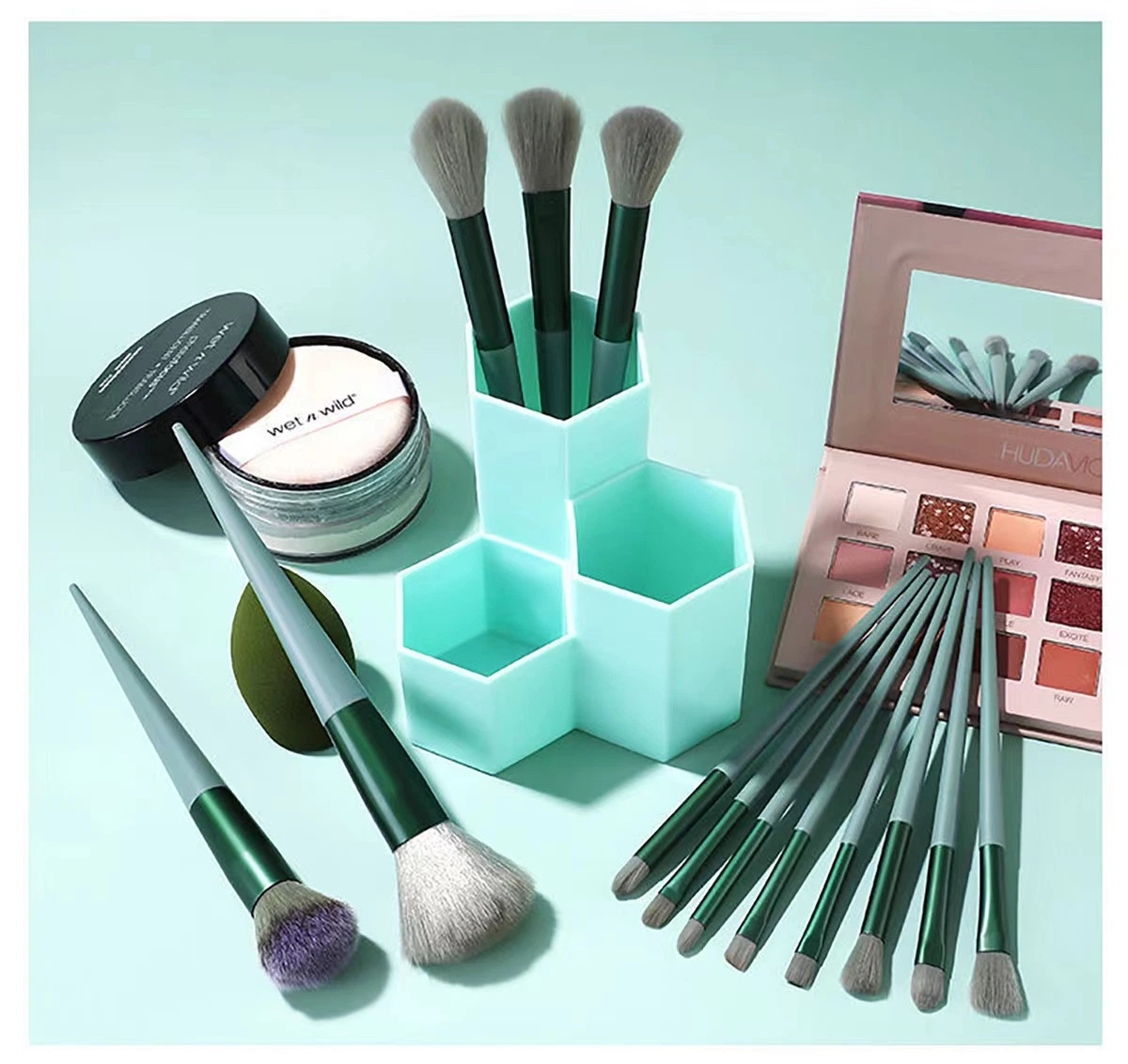 13PCS High Gloss Powder Makeup Brushes Set with Bag Sample Dedicated