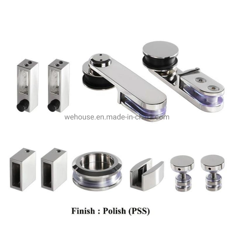 Best Selling Stainless Steel Kitchen Rack Hardware Polished Zinc Alloy 58mm Round Glass Door Handles Shower Door Knob Sliding Door Handle Glass Fitting