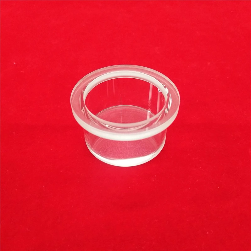 Flat Bottom High UV Transmission Customize Cylindrical Clear Optical Quartz Glass Cuvette Cell with Flange