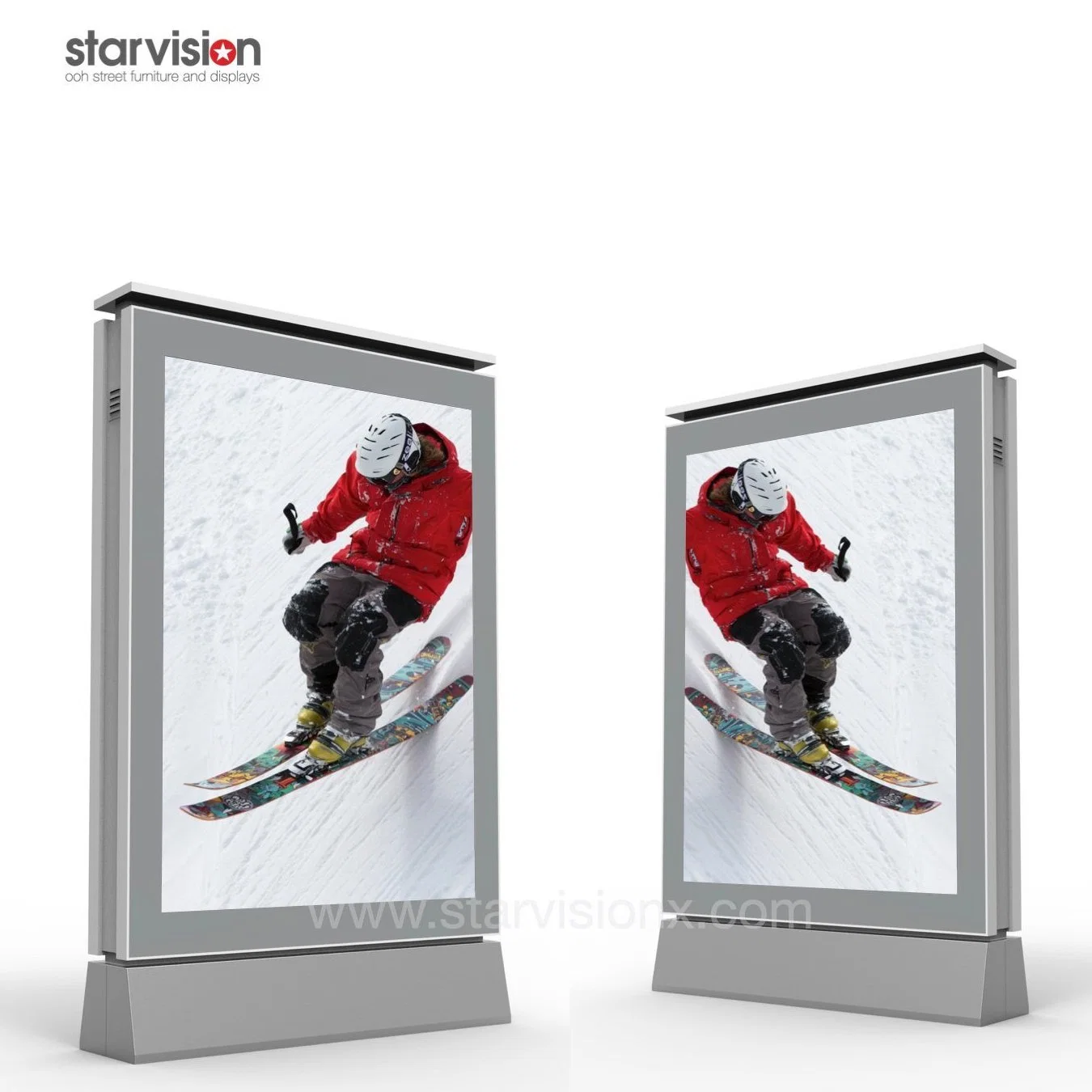 Floor Stand LED Backlit Sign Board Outdoor Poster Advertising for Bus Stop