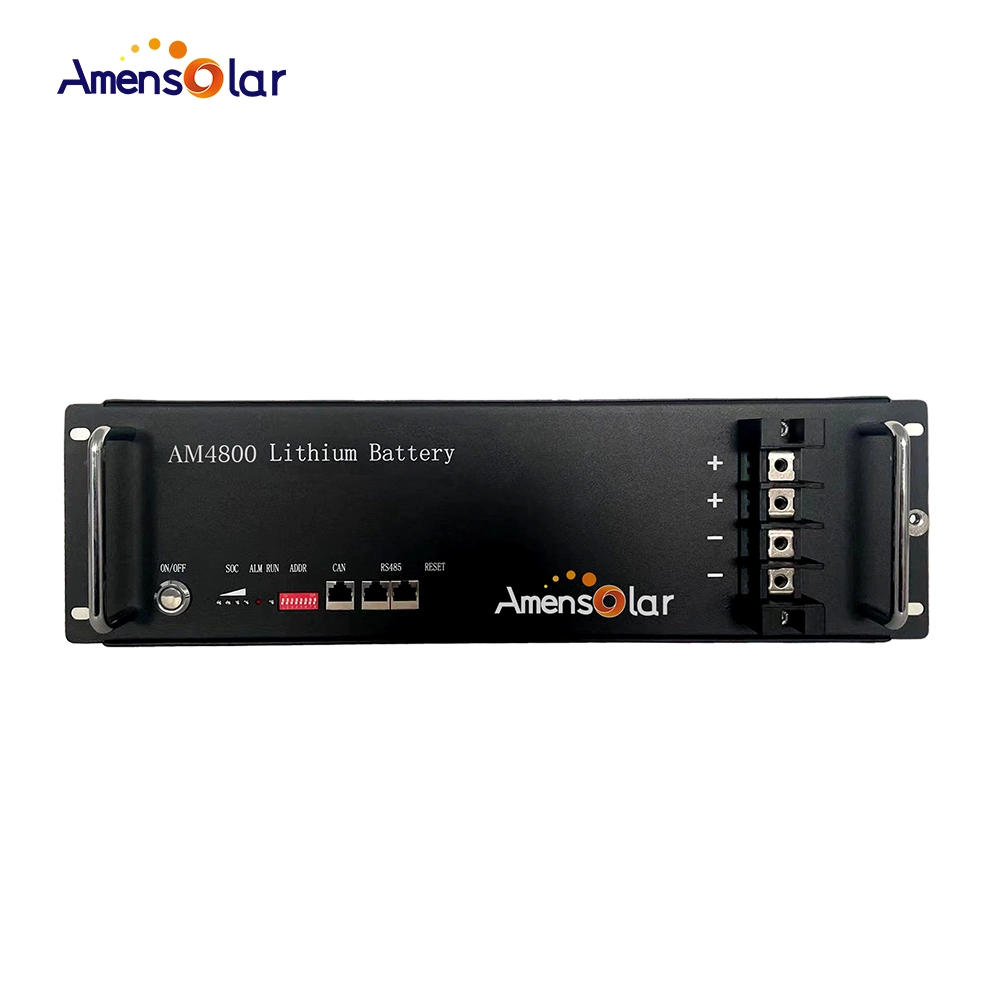 Amensolar LiFePO4 Battery Am4800 48V 100ah Ess with BMS Storage Batteries 5kwh Solar Powered Battery Pack