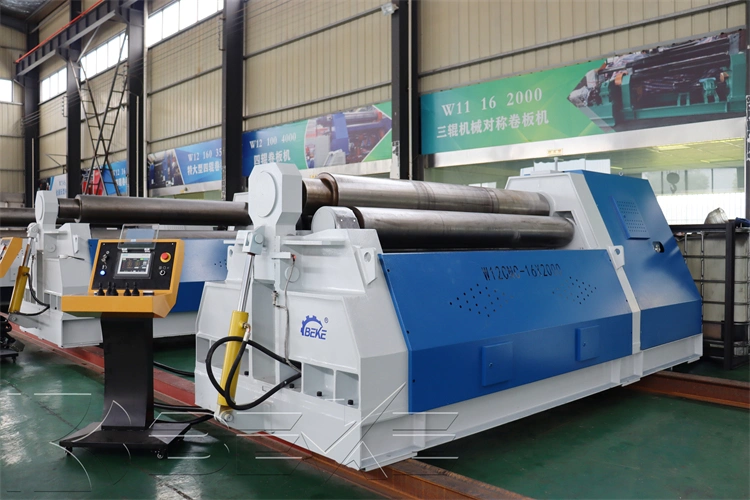 W12 Stainless Steel Plate Bend Rolling Machine 16mm Thickness High Precision Roller Machine