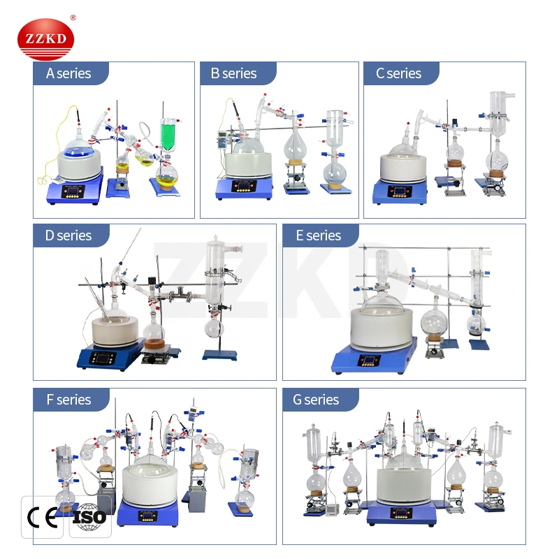Lab Vacuum Thin Film Shortpath Evaporator System Short Path Distillation Kit for Essential Hemp Oil Purification Extraction USA Warehouse in Stock