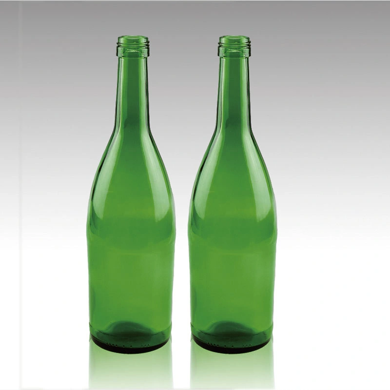 Food Grade Redwine Glass Bottle in Emerald Green Color