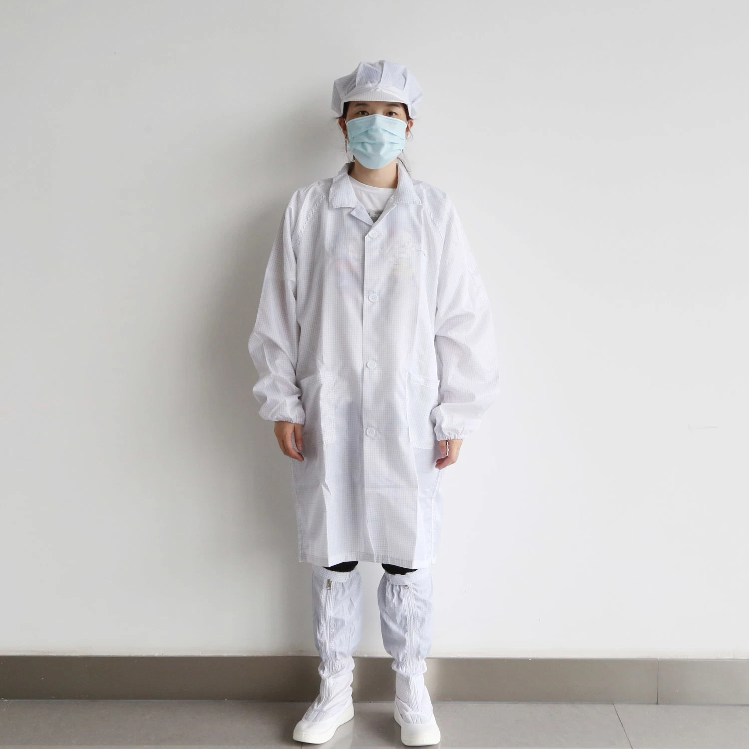 Food Factory Washable ESD Clothes Anti-Static Jumpsuit Cleanroom Suit Garment Without Hood