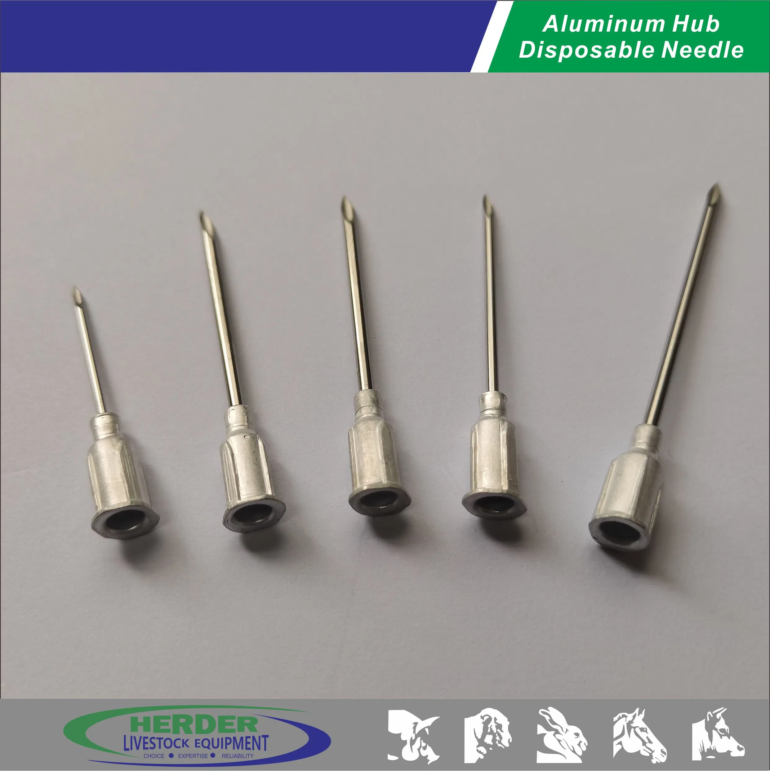 Veterinary Blunt Hypodermic Aluminum Hub Disposable Needles for Animals
