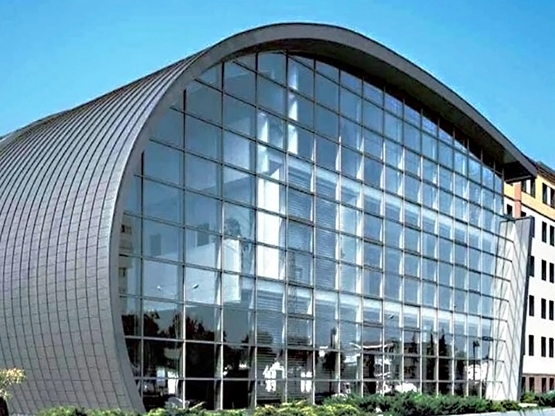 Shaneok Außen Aluminium-Glasfassade Energiespar Schalldichte Aluminium Vorhang Wandbaumaterial