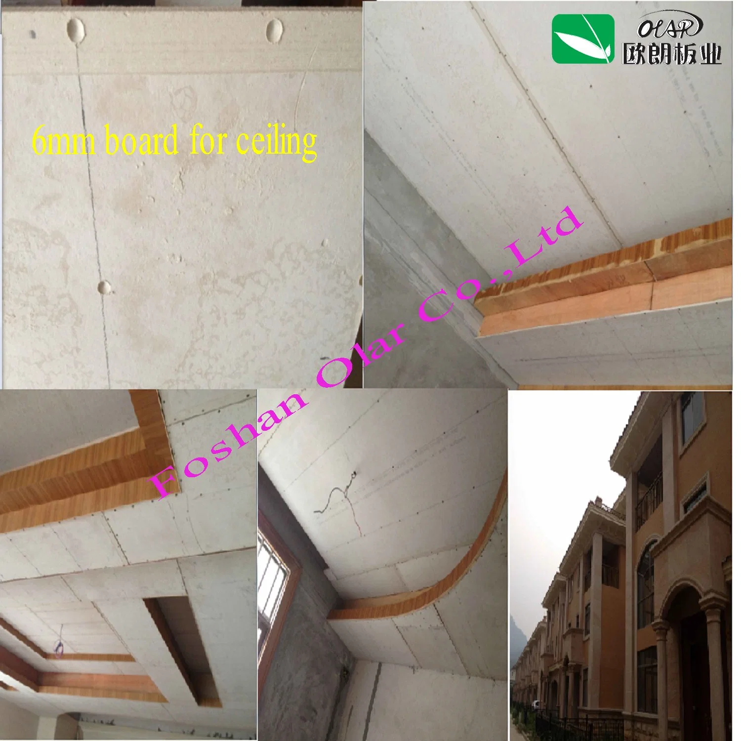 CE Certification of Calcium Silicate Board for Ceiling and Wall, Fiber Cement Board