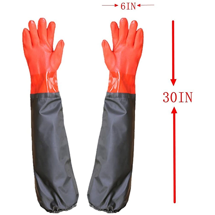 Chemical Resistance Long Waterproof PVC Alkali Resistance Examination Work Gloves