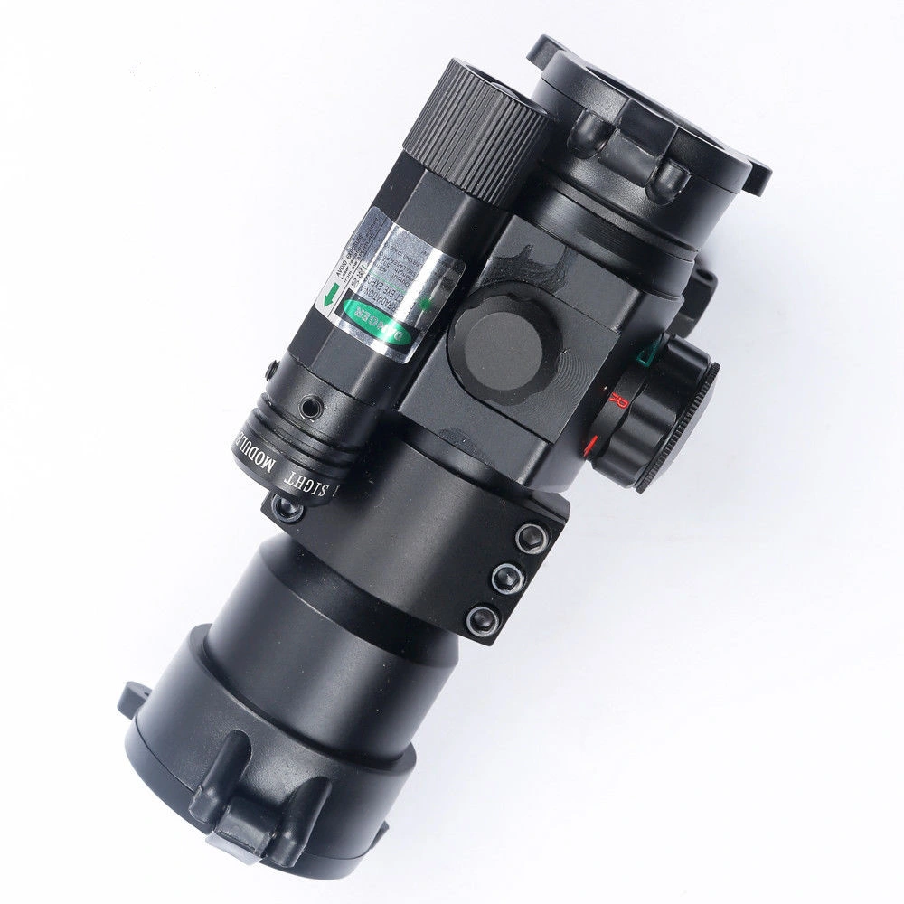 Tactical 1X30mm Dual Illumination Red Green DOT Sight Scope with Green Laser Sight