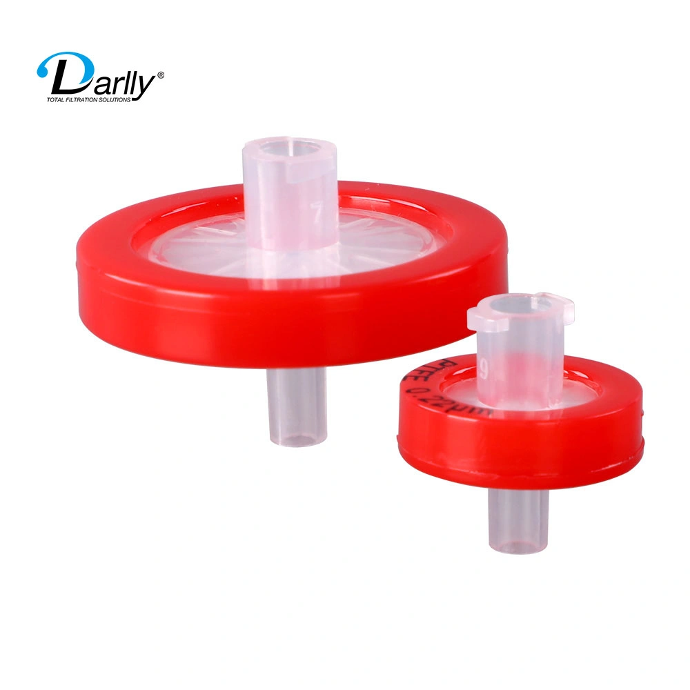 Outer Diameter 25mm / 13mm Syringe Filters Lab Disposables with Pes / PTFE Media 0.22/0.45 Micron, 100 PCS/Pack