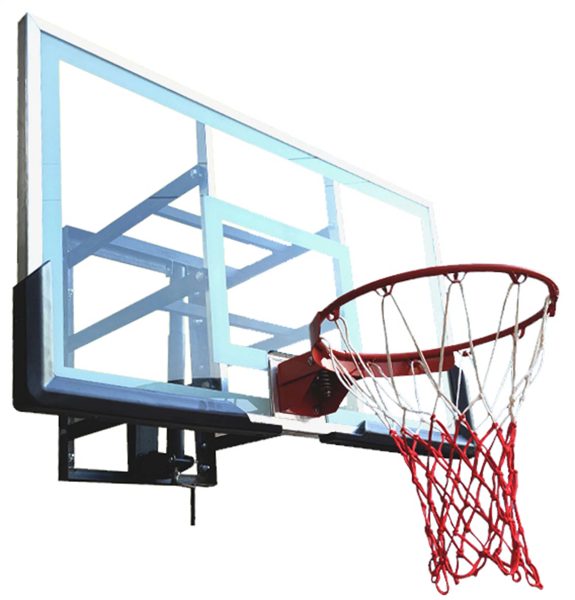 Баскетбольная доска для поднятия на стену, напольная/стойка/система/стандартная закаленная стеклянная задняя панель Гарантированный отдых в помещении/на открытом воздухе
