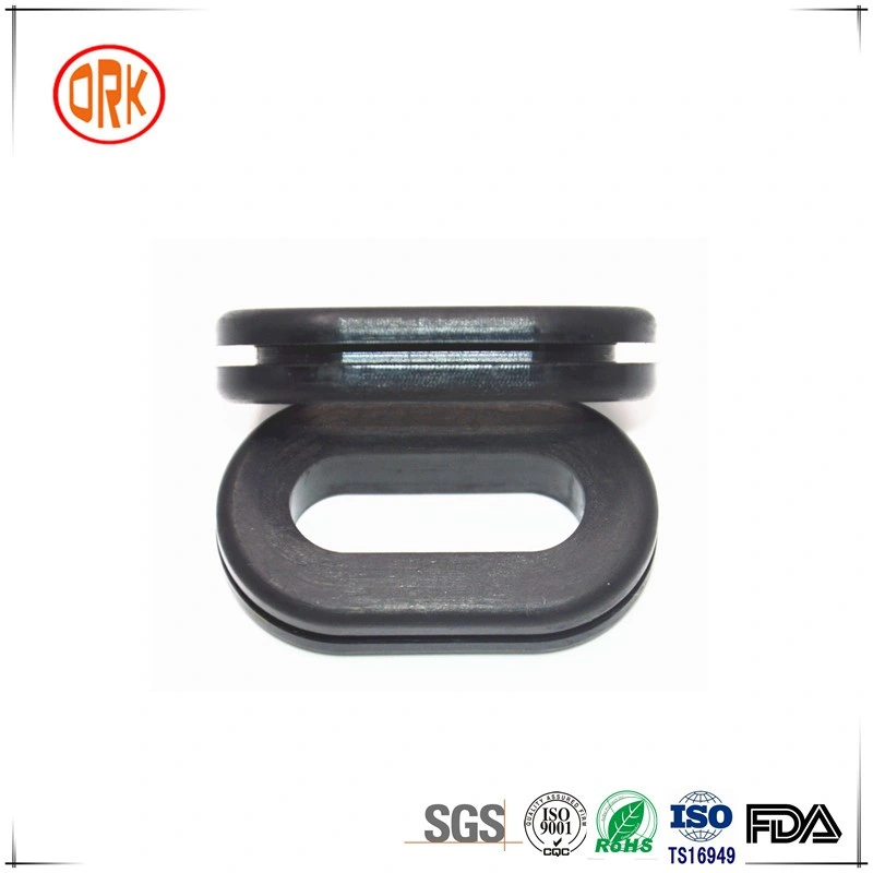 Black Heat-Resistant Silicone Waterproof Rubber Grommet for Cable Pipes