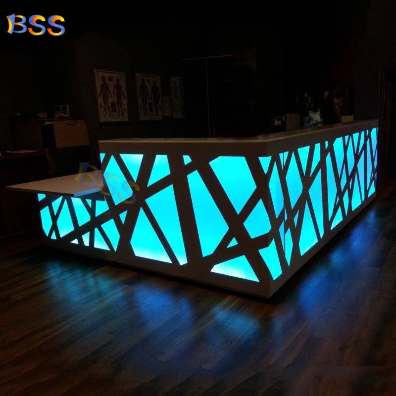 Contador de LED blanco de la Recepción Salón de belleza spa oficina de recepción de contador