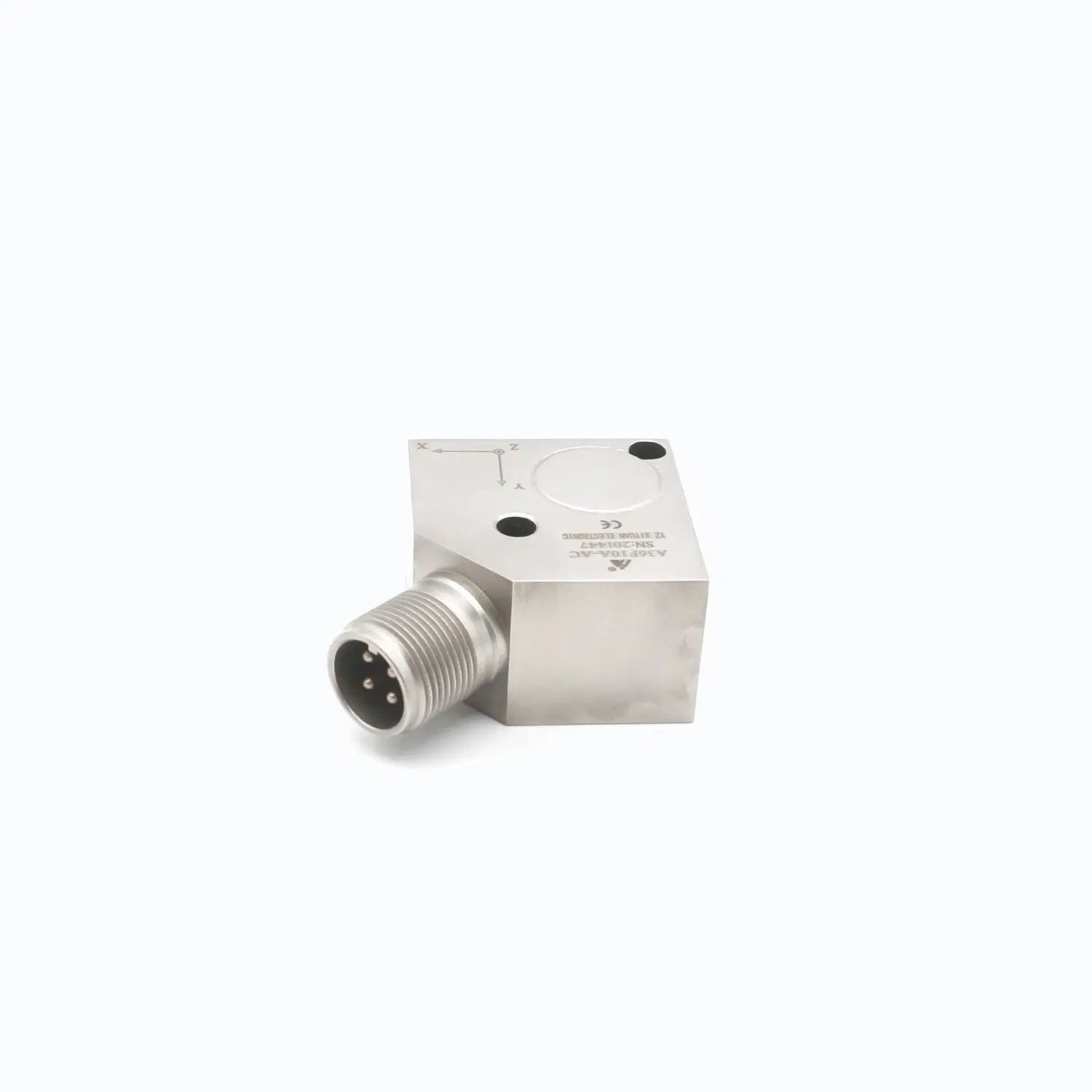 ISO9001 Anti-Interference Xiyuan Dynamic 4-20mA corrente Triaxial Industrial Transmissor do sensor de aceleração piezelétricos (A36F10A-AC)