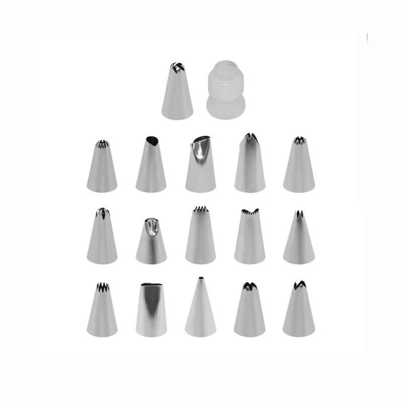 Pastry Cake Designer Piping Nozzle Tips Set, 17 Piece Decorating Accessories Set, for Cupcakes Fondant Frosting Icing Cake Designing Baking Tool Kit Wbb11282