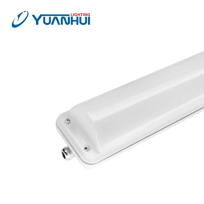 Aluminum Housing LED Triproof Light Batten White Lamp with No Clips Protection From Dismantlement