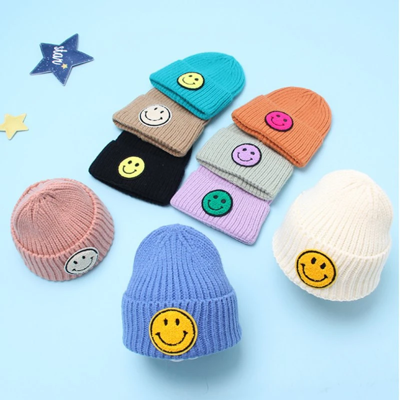 Comercio al por mayor de Invierno de blancos personalizado gorras Beanies tejida tejidos de punto a los niños bebé Beanie Hat