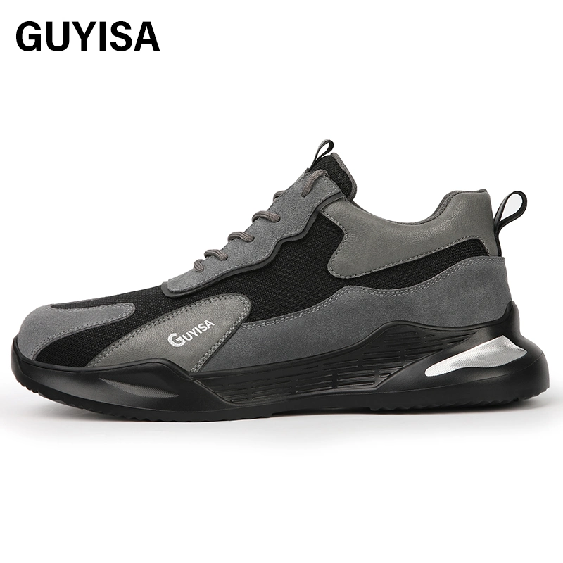 Guyisa High quality/High cost performance Steel Toe Industrial Safety Shoes Lightweight Sweat Absorbing Safety Shoes