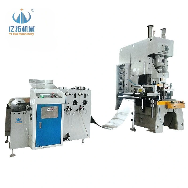 Aluminum Foil Food Container Making Punch Machine with Servo Decoiler and Feeder Equipment