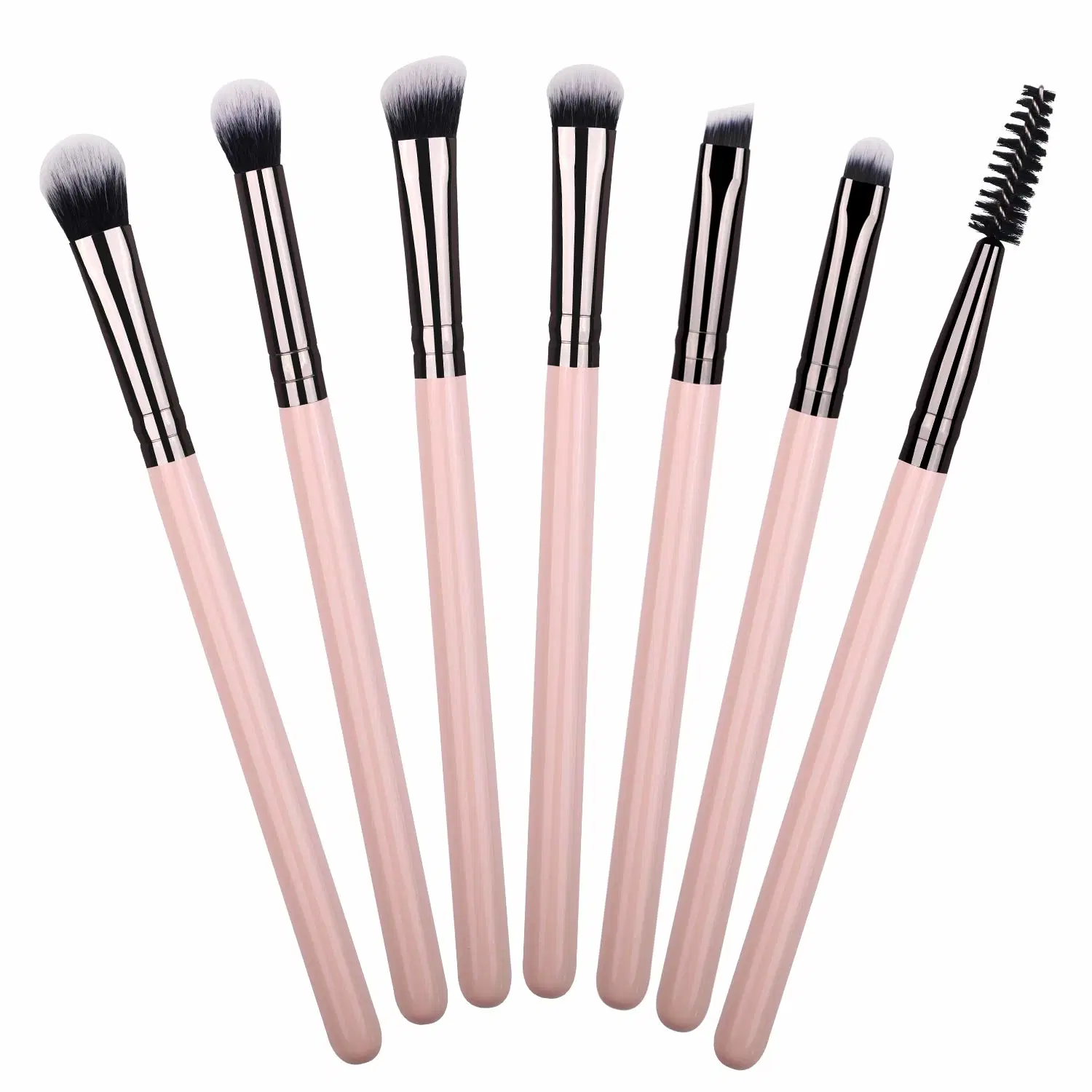 Profesional gradiente Cabello cabeza 7 Maquillaje conjunto de cepillado Belleza Travel Maquillaje cepillado Ojo Especial sombra Creasa Concealer Lip Liner Cepillo para cejas