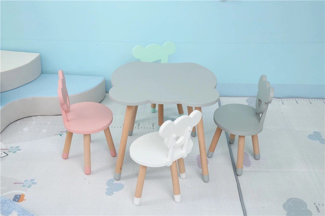 Cute Design Kids Wooden Table and Chair Set Little Bear Furniture