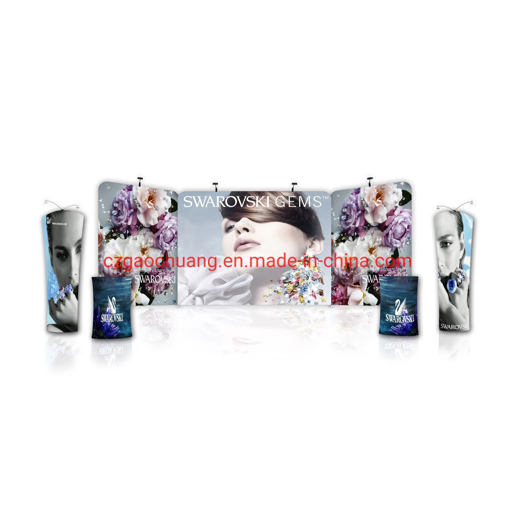 8FT Wide Ez Tension Fabric Exhibition Display Banner Stand