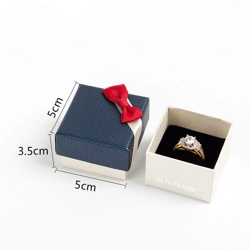 Ribbon Bow-Tie Gift Jewelry Packaging Box Made in Rigid Cardboard