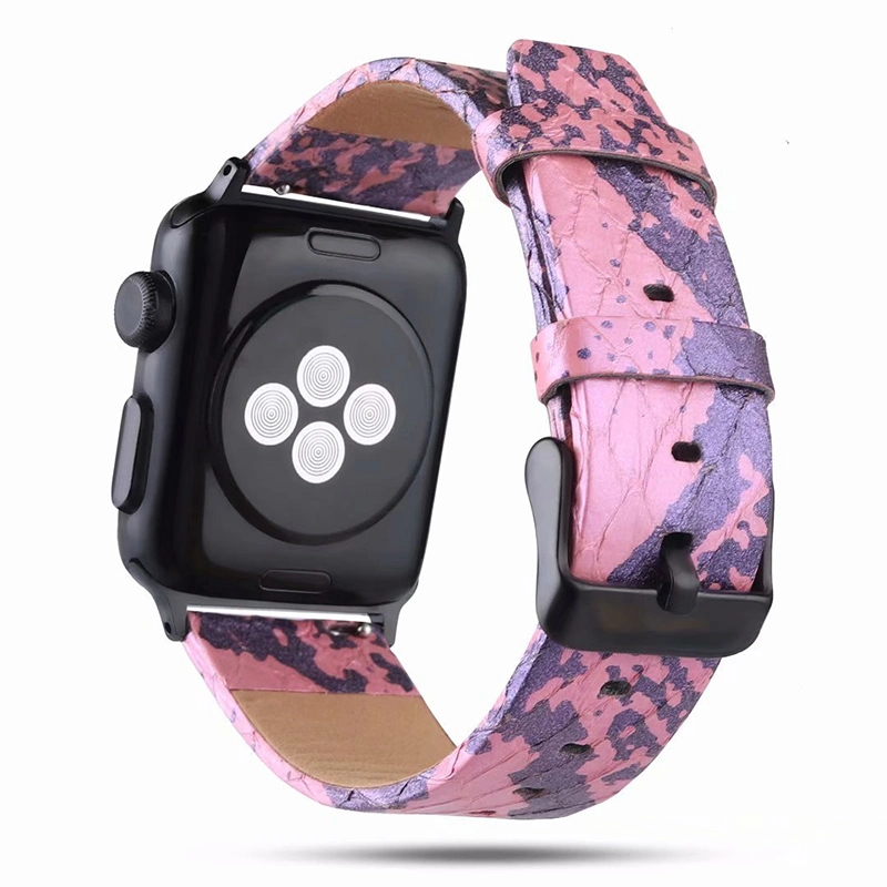 OEM Custom Design Good Quality Real Python Skin Leather Apple Watch Straps Apple Watch Bands