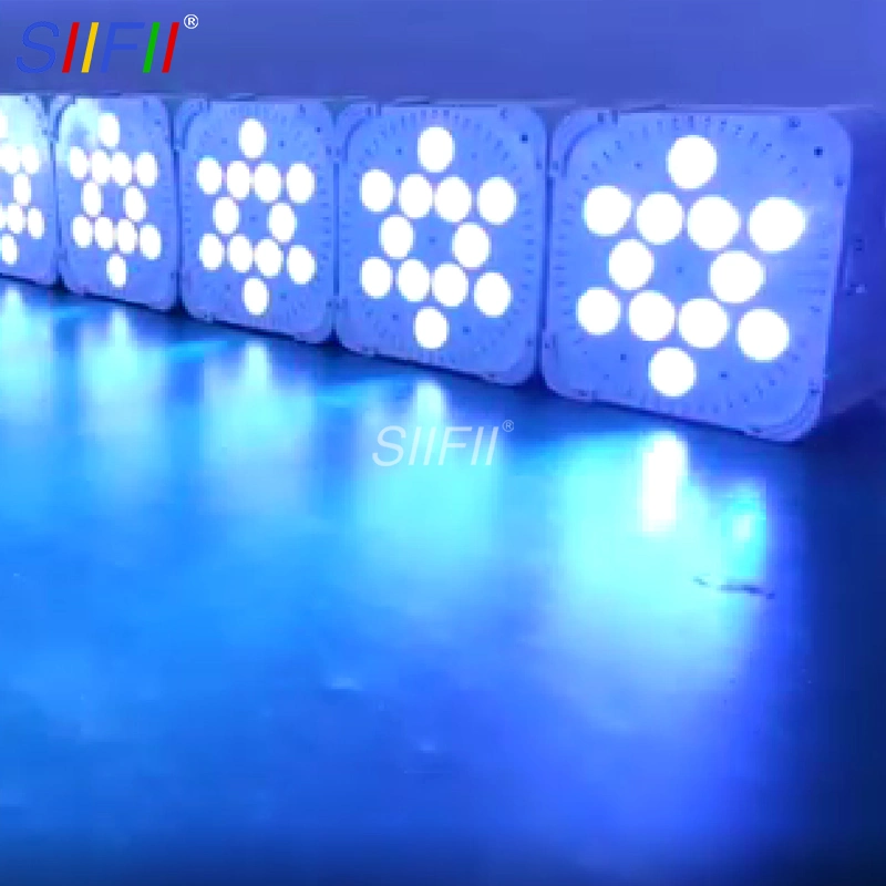 بطارية لاسلكية DMX 12PCS بقوة 10/15 واط لحدث الزفاف في مرحلة متقدمة من موسيقى الدي جي ضوء LED تكافؤ