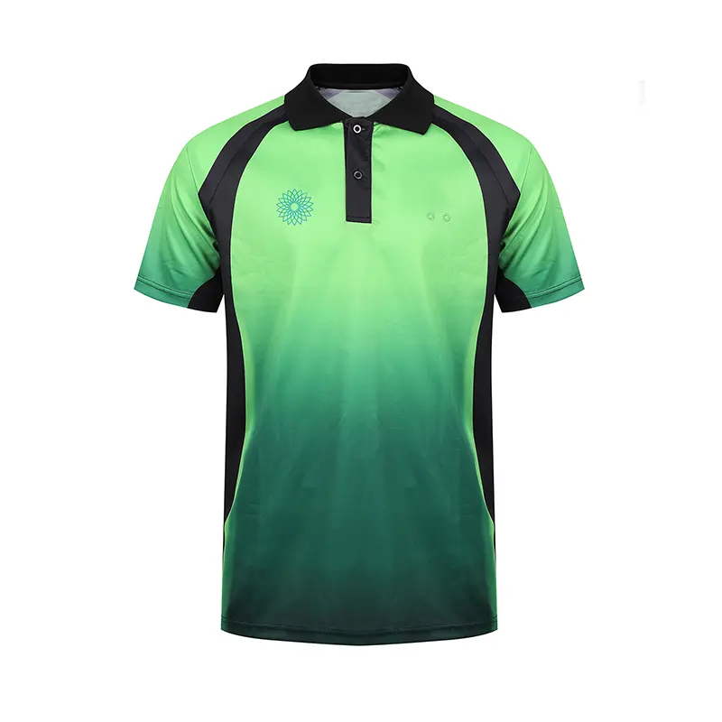 OEM Hot Sales Custom Logo Knitted Uniform 100 Polyester Cotton Spandex Turquoise Golf Polo Shirt High Quality for Men