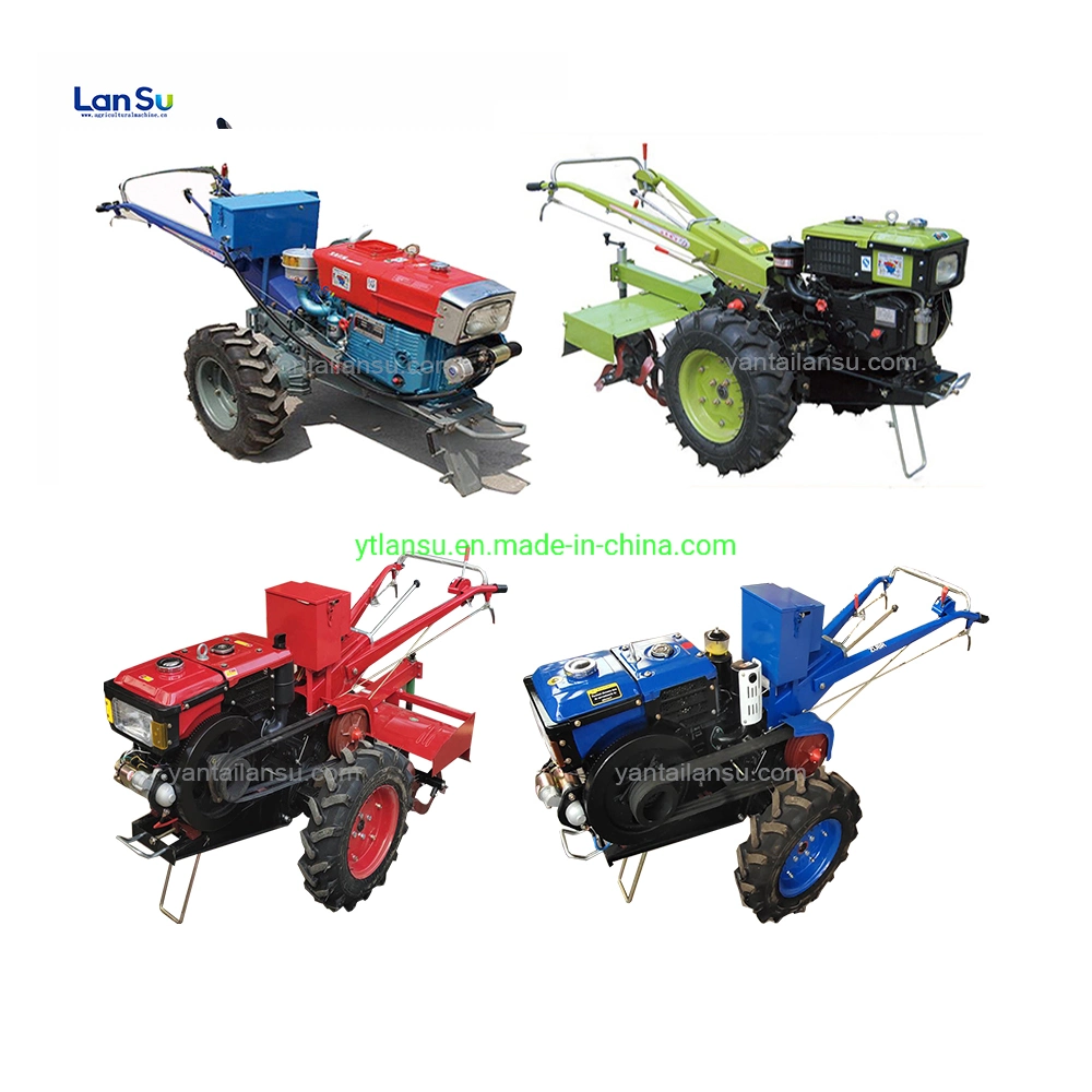 Chinese 8HP 10HP 12HP 15HP 18HP 20HP 22HP Multi-Functional Sf Diesel Engine Mini China Cultivators Farm Power Tiller Walk Behind Hand Two Wheel Walking Tractor