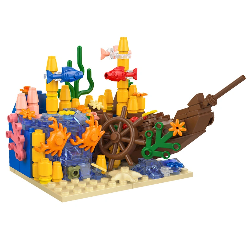 Bear Undersea Adventure Children&prime; S Creative Decoration Toy Building Blocks