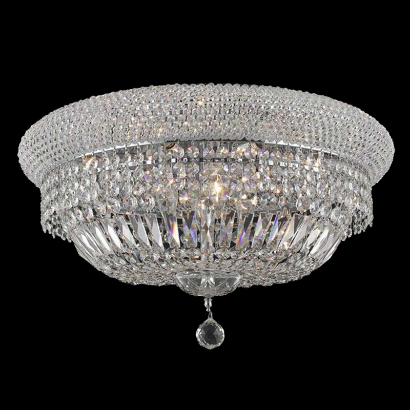 Factory Wholesale/Supplier Modern Decor Large Round Glass Brass K9 Crystal Chandelier