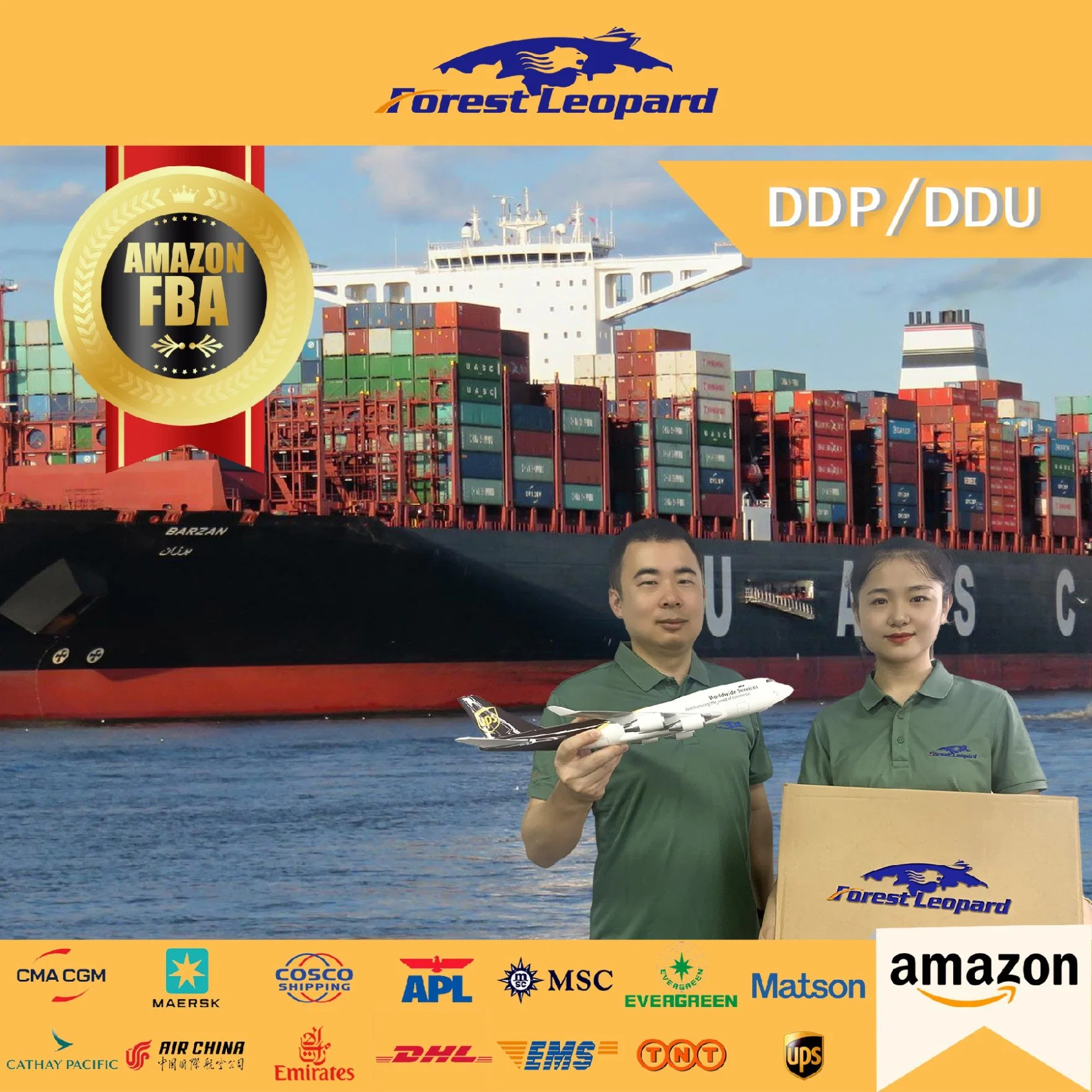 Cheap Freight Forwarder Door to Door Service Fast Sea/Air Freight Shipping Agent to USA Canada UK Dubai DDP