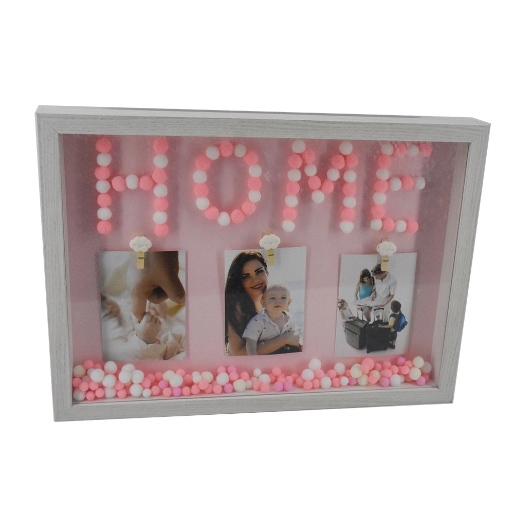 Cute Love Collage Clip Baby Pampon Photo Frame