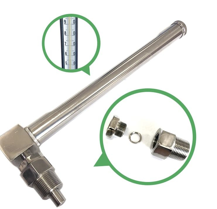 Metal-Backed Right Angle Plug High-Precision Liquid Glass Thermometers