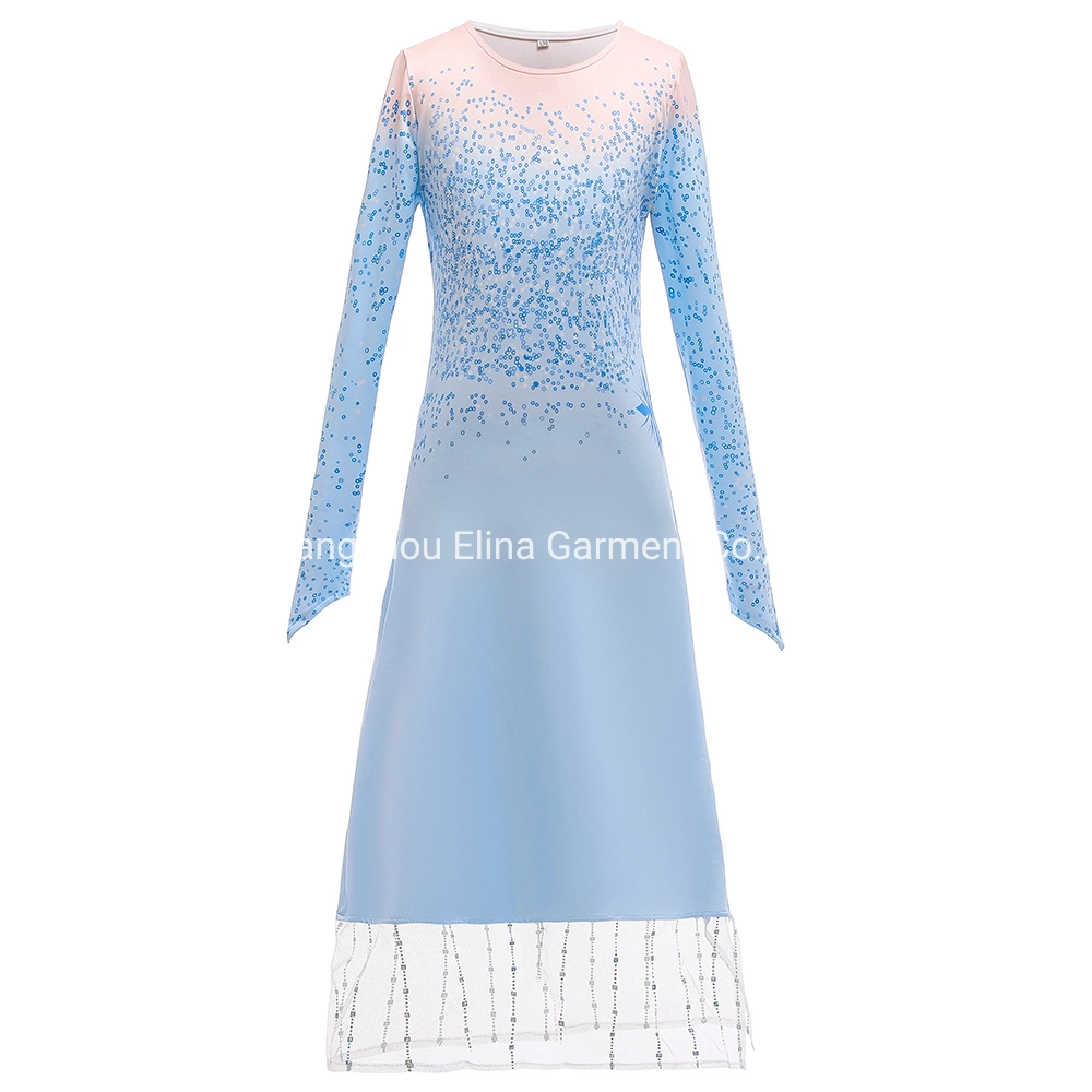 2021 Fashion Style Wholesale/Supplier 3 Piece Kids Clothes Long Design Elsa Princess Dresses Movie Costumes Cosplay Clothing