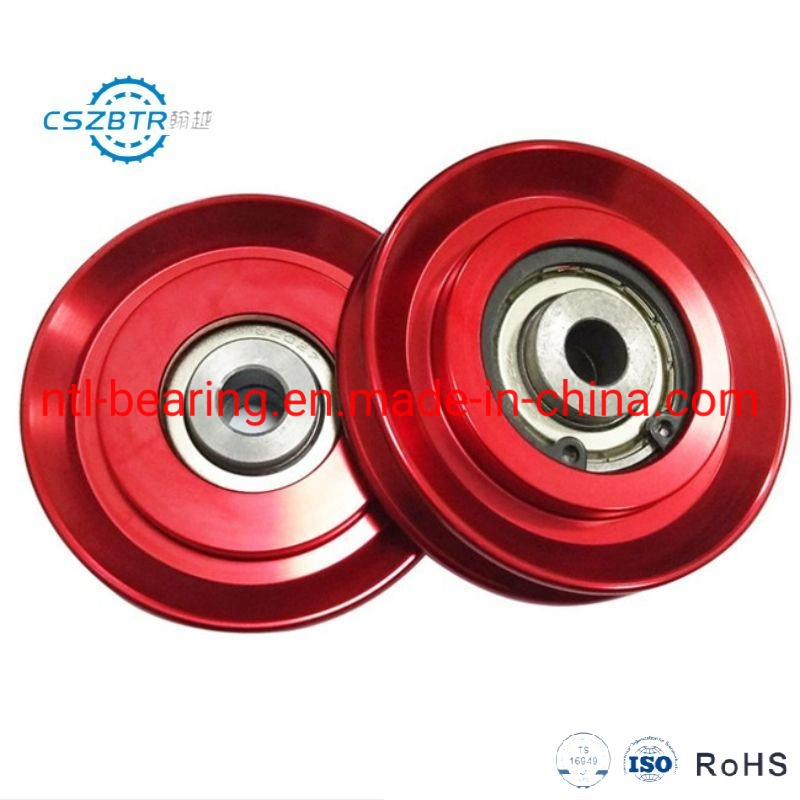 Cable Wheel Bearing Red Aluminum Alloy 73mm Fitness Accessories Pulley for Gym