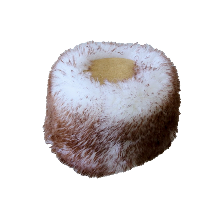 New Style Warm Two-Tone Sheepskin Real Leather Winter Hat