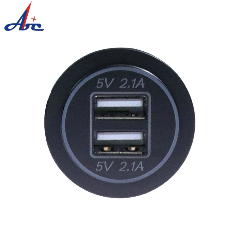 12V 24V Universal 2.1A 4.2A Motorcycle Truck Car USB Charger Dual USB Auto Charger with Power Adapter Socket