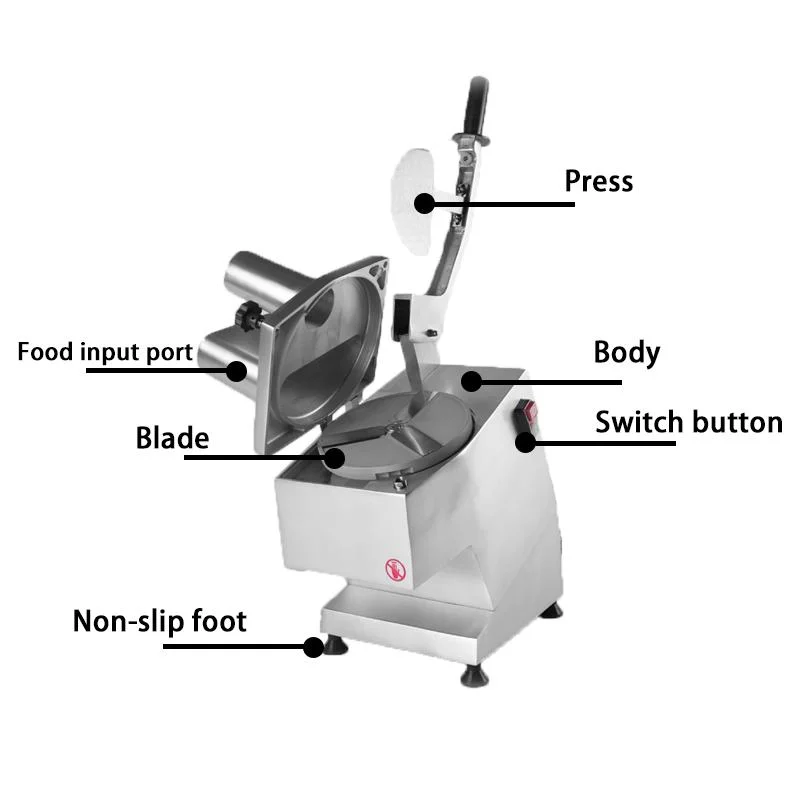 Profissional comercial Chopper de vegetais elétricos Chopper de alimentos queijo Slicer de fruta Cortador com mão-de-obra requintada (GRT-VC300A)