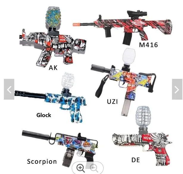 2023 en Stock Hot Sell Gel Toy Gun Scorpion recargable Gel de pistola de Tattoo de bola de salpicaduras de juguete para niños de juguete Regalo