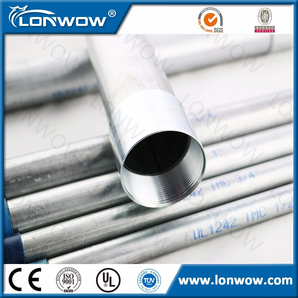 Galvanized Steel Pipe IMC with Threaded End and Coupling