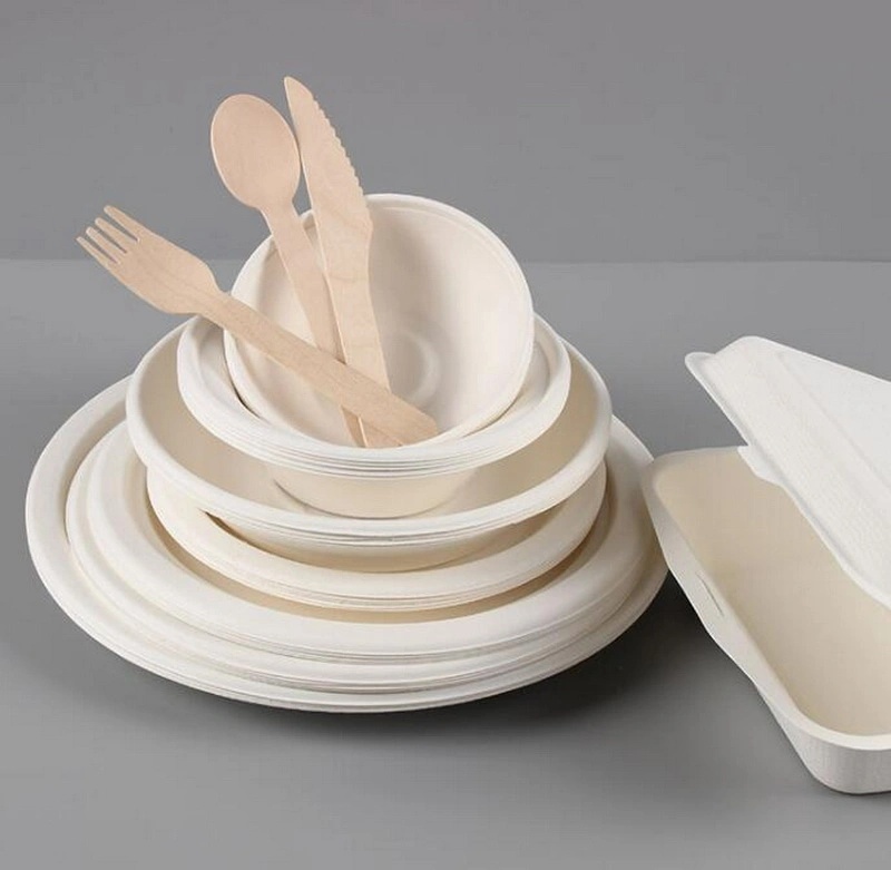 Disposable Degradable Plate Bagasse Pulp Tableware