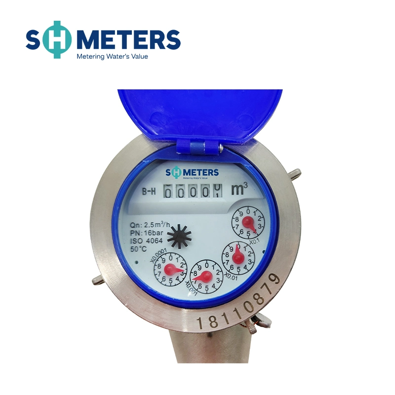 1/2inch~2inch ISO4064 Stainless Steel Horizontal Multi Jet Dry Dial Cold Water Meter