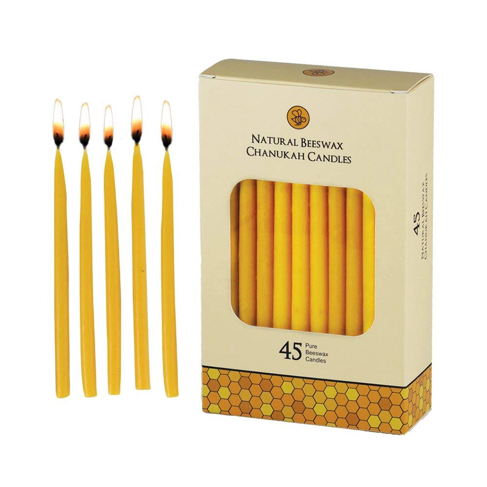 Handmade Single Color Beeswax Chanukah Candles