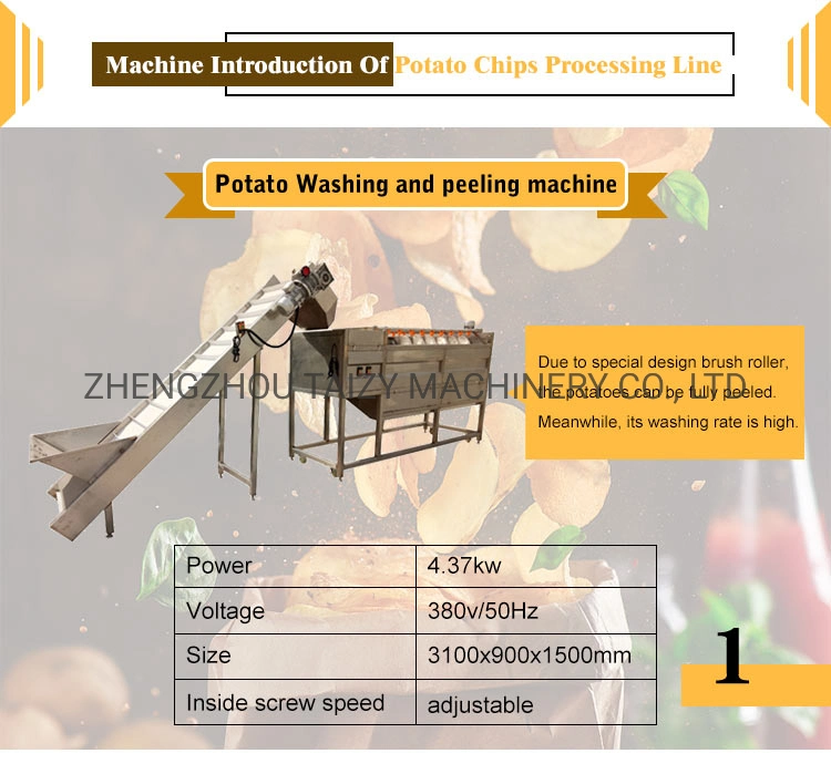 Industrial Fully Automatic Potato French Fries Production Line Potato Chips Making Machine