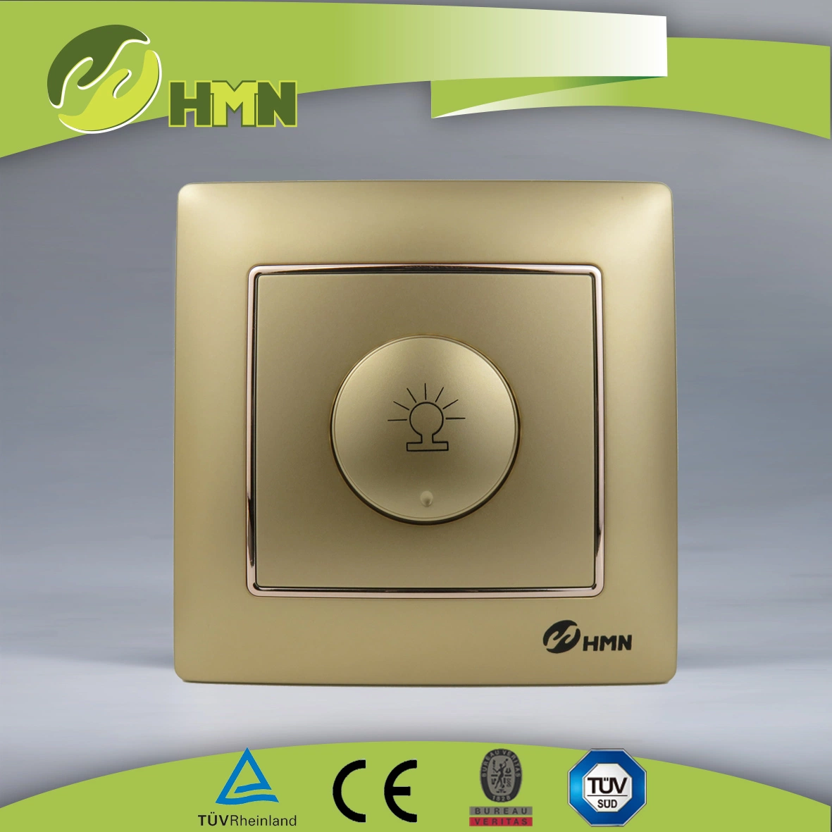 CE/TUV/CB Certified European Standard Rotate On Off  Light dimmer Switch